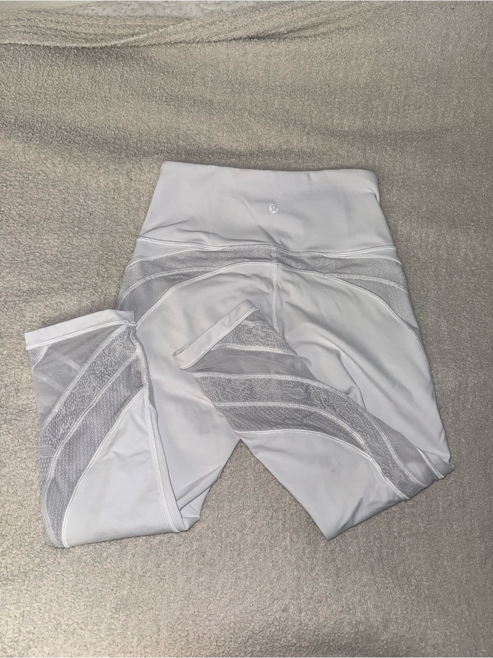 lululemon athletica White High-Waist Mesh-Panel Leggings